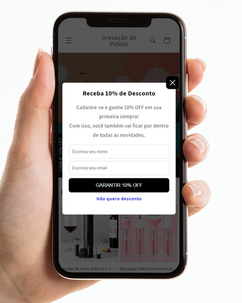 Pop up Newsletter com Desconto - Qualquer Tema